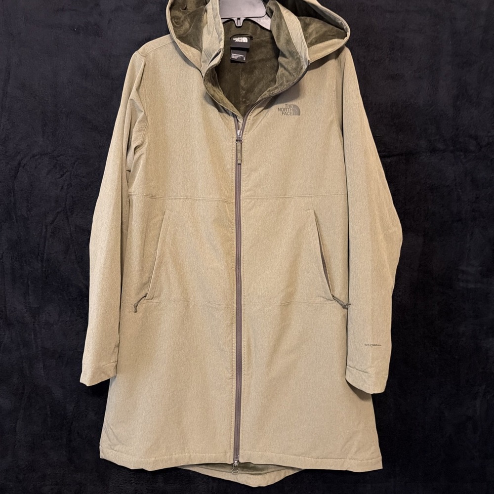 The North Face Shelbe Raschel Parka Burnt Olive Green Heather  Sz XL Faux Fur